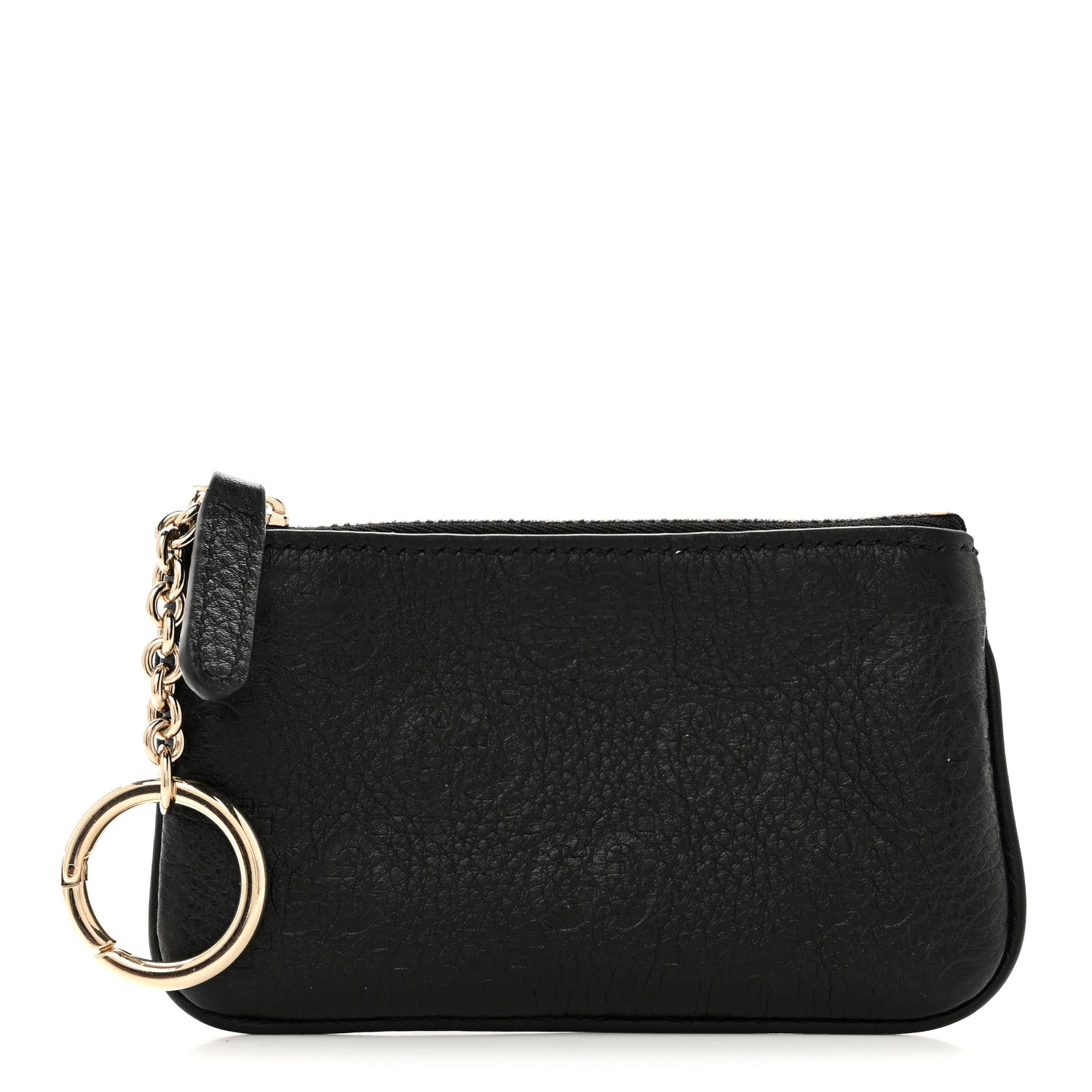 Gucci Guccissima GG Emblem Zip Key Case Black 1791800 – FASHIONPHILE