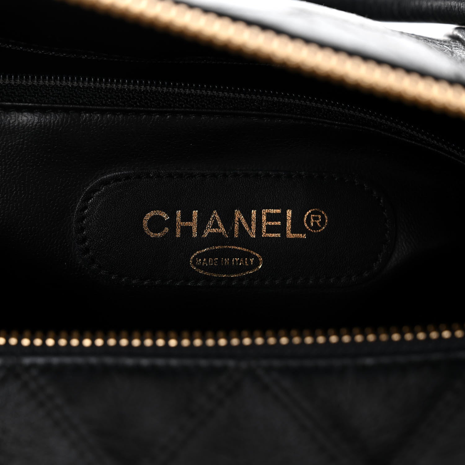 Chanel Calfskin Stitched CC Boston Black 5 of 10