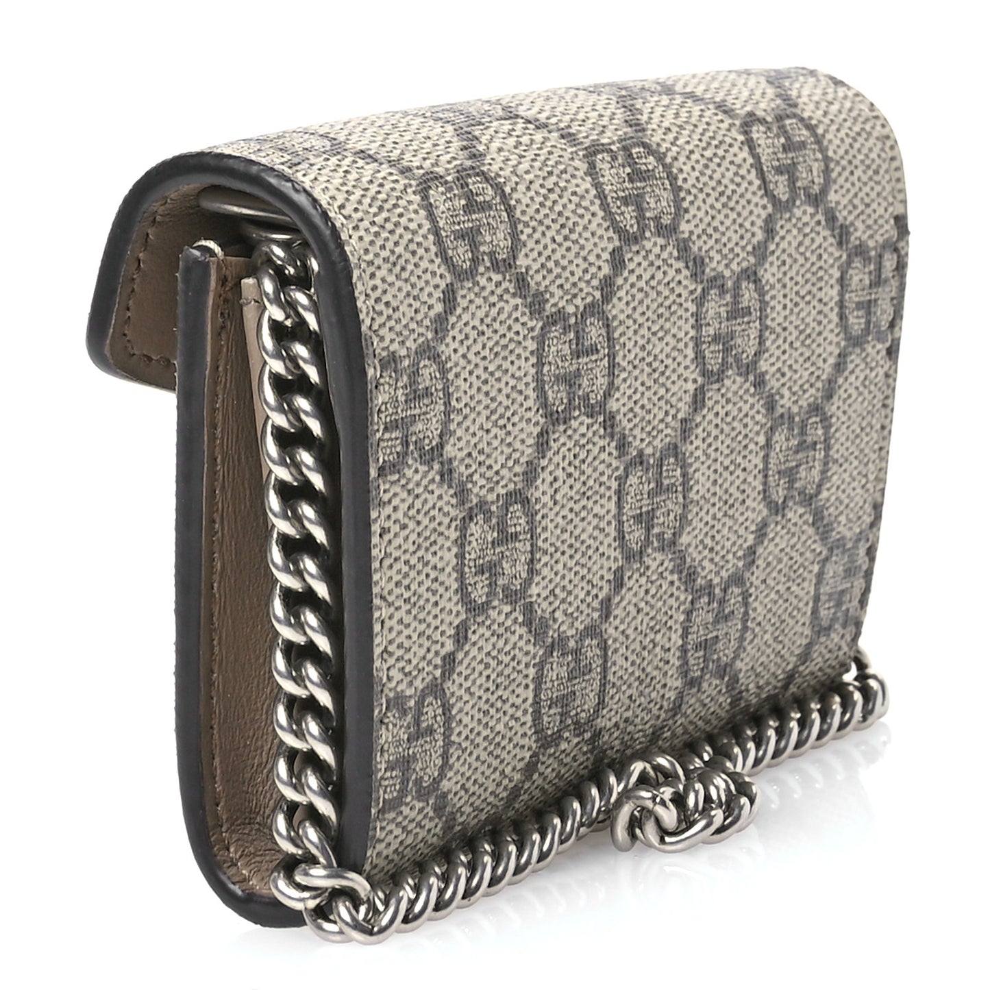 GG Supreme Monogram Dionysus Coin Purse Taupe