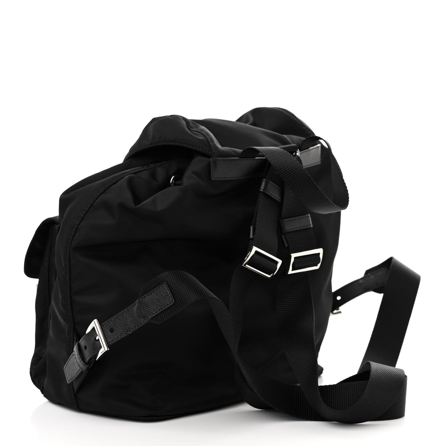 Re-Nylon Saffiano Medium Backpack Black