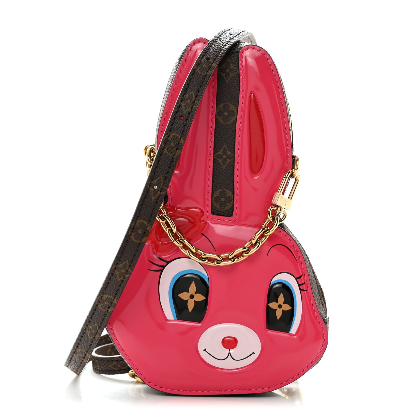 Monogram Rabbit Wallet On Chain Pink