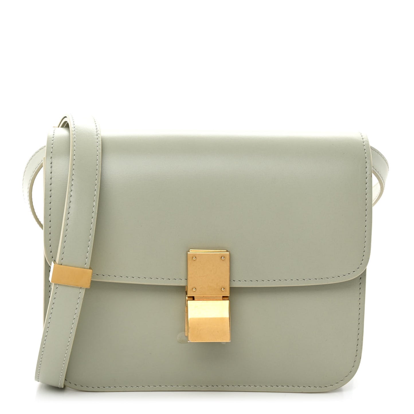 Box Calfskin Teen Classic Box Flap Bag Pastel Green