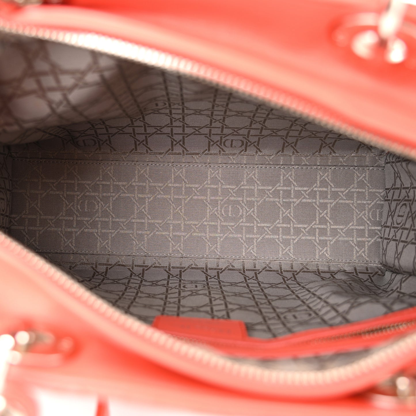 Lambskin Cannage Large Lady Dior Coral