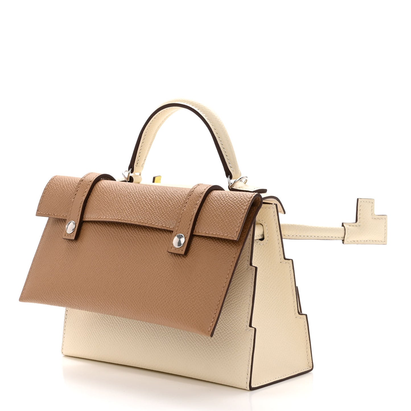 Epsom Quelle Idole Picto Kelly Doll Handbag Nata Mauve Sylvestre Lime Chai