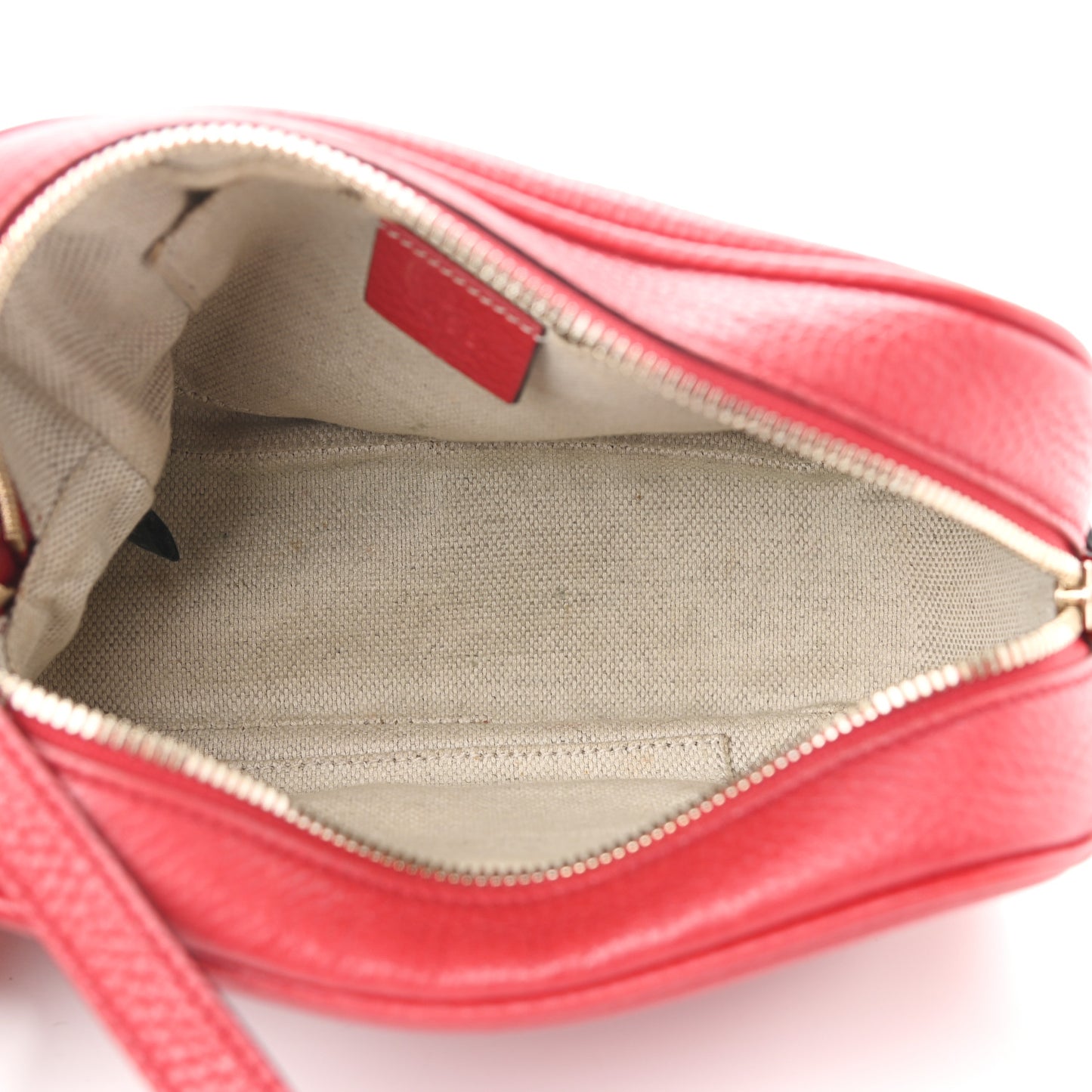 Pebbled Calfskin Small Soho Disco Bag Tabasco Red
