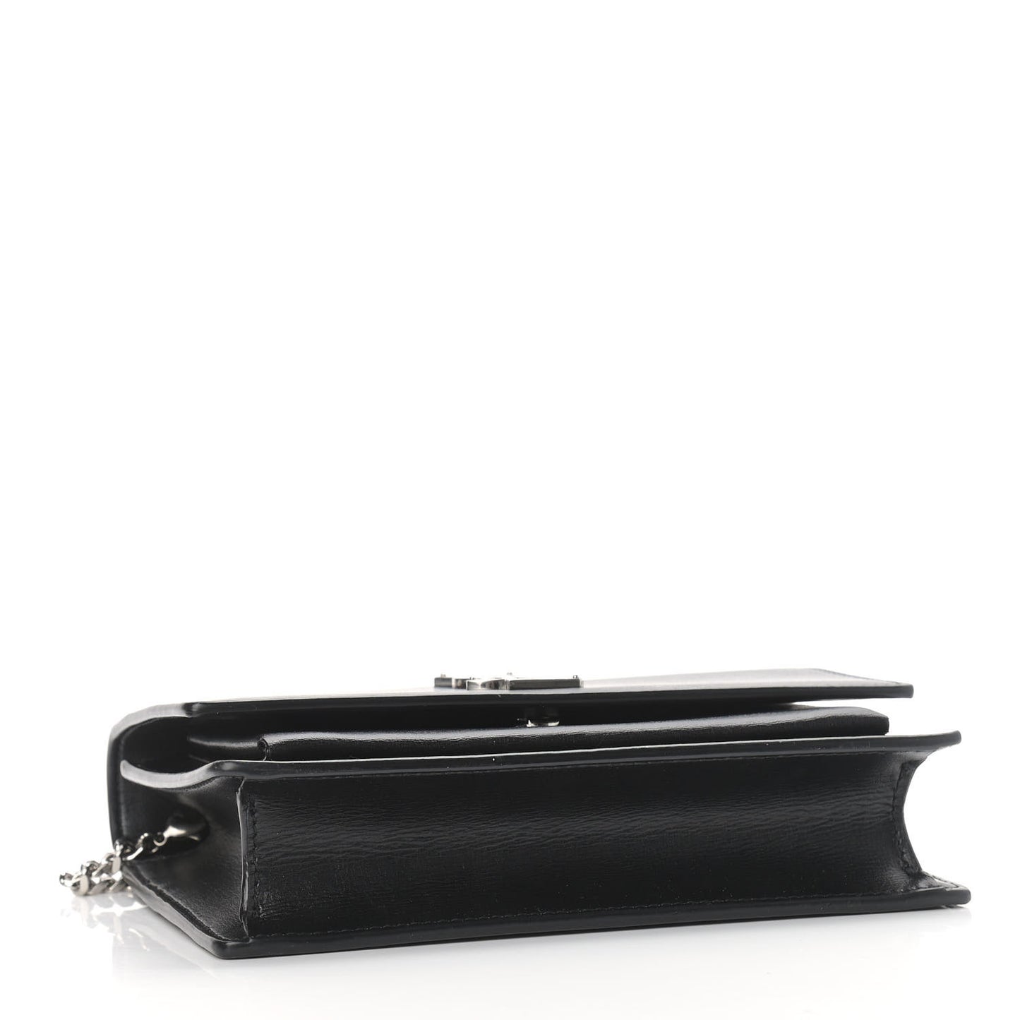 Calfskin Monogram Sunset Chain Wallet Black