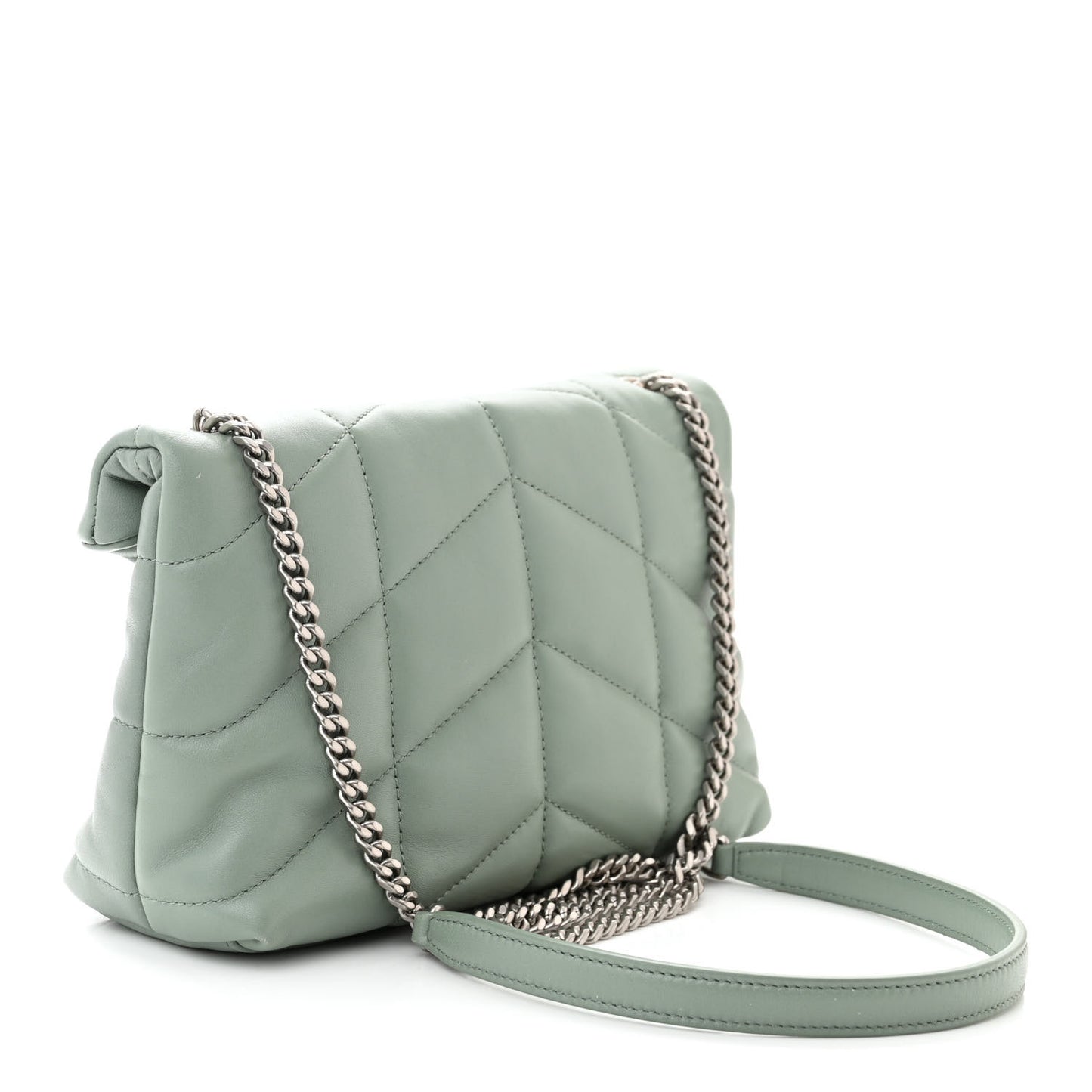 Lambskin Quilted Toy Loulou Puffer Monogram Chain Satchel Mint