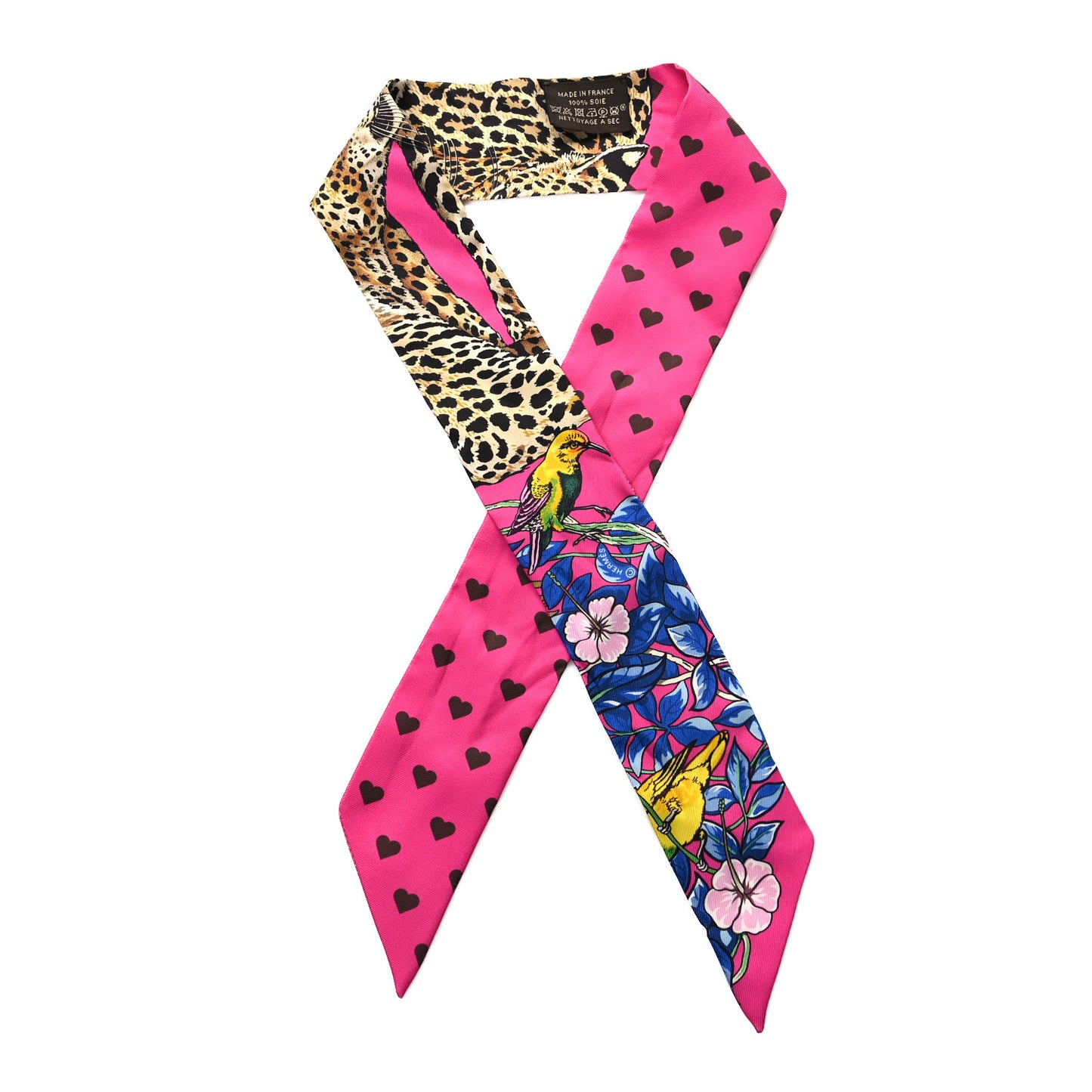 Silk Jungle Love Love Twilly Rose Vif Bleu Roy