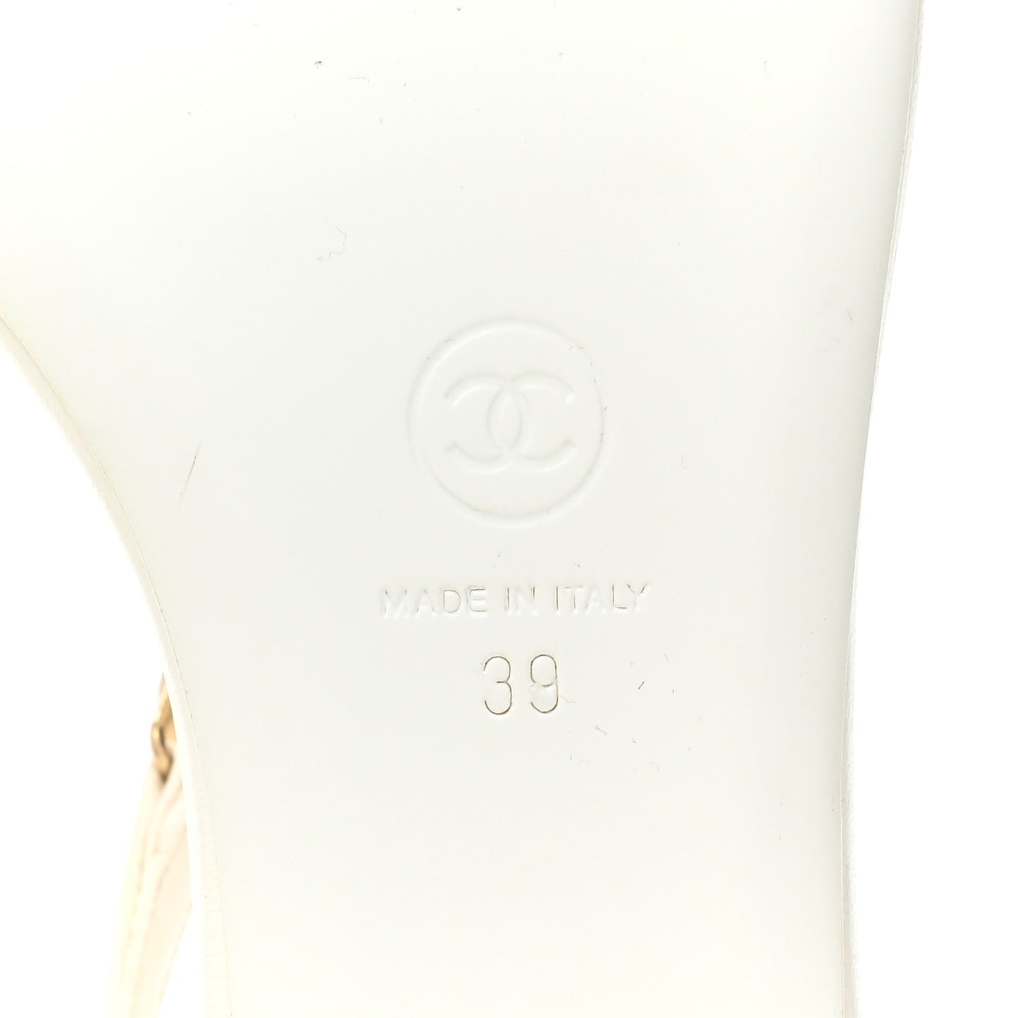Lambskin Metal Heart Thong Sandals 39 White