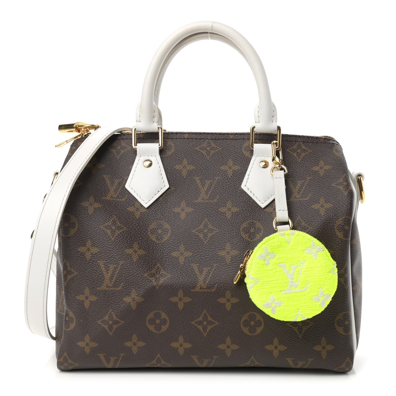 Louis Vuitton Monogram LV Match Speedy Bandouliere 25 White