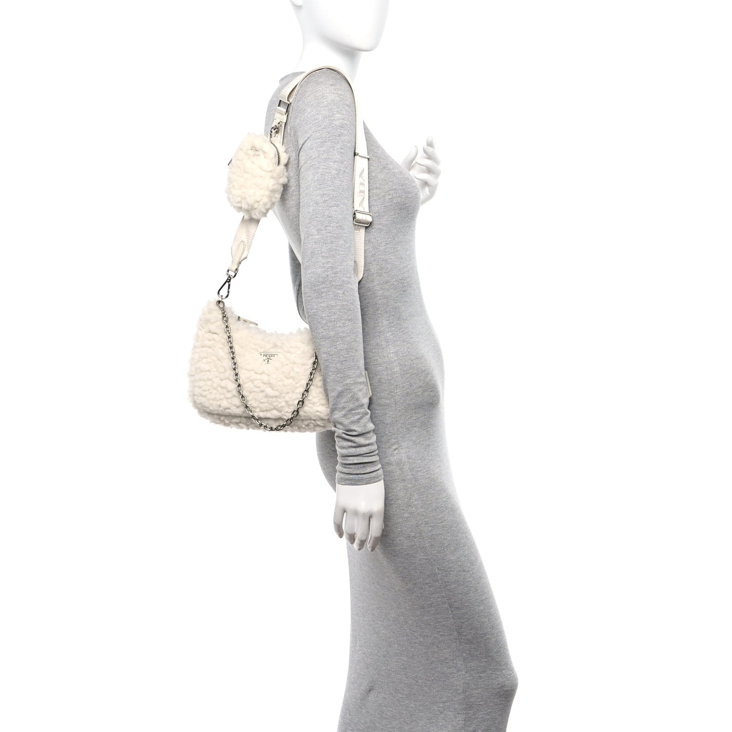 Wool Cashmere Re-Edition 2005 Shoulder Bag Naturale