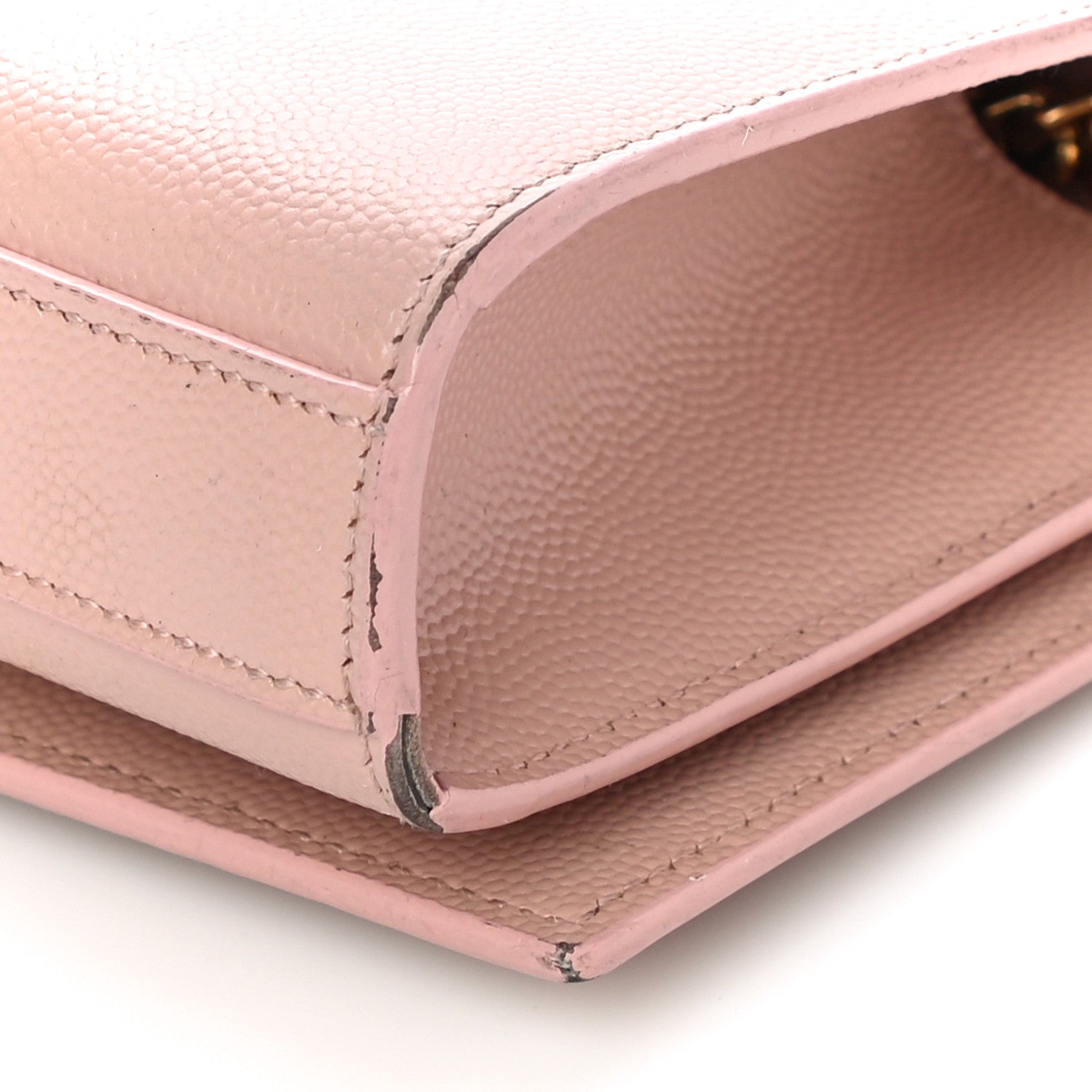 Saint Laurent Grain De Poudre Small Monogram Kate Satchel Pale Blush 13 of 16