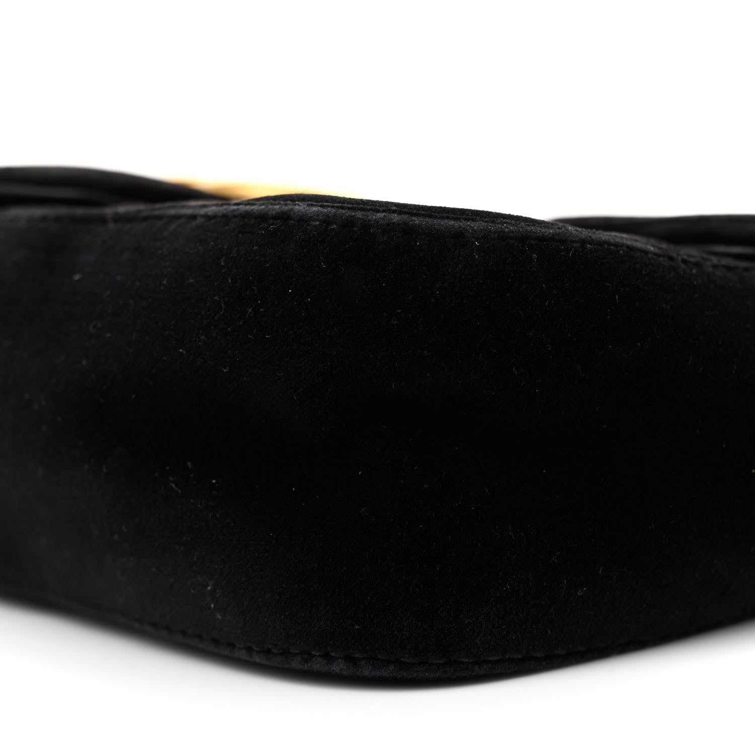 Gucci Velvet Matelasse Small GG Marmont Shoulder Bag Black 10 of 13
