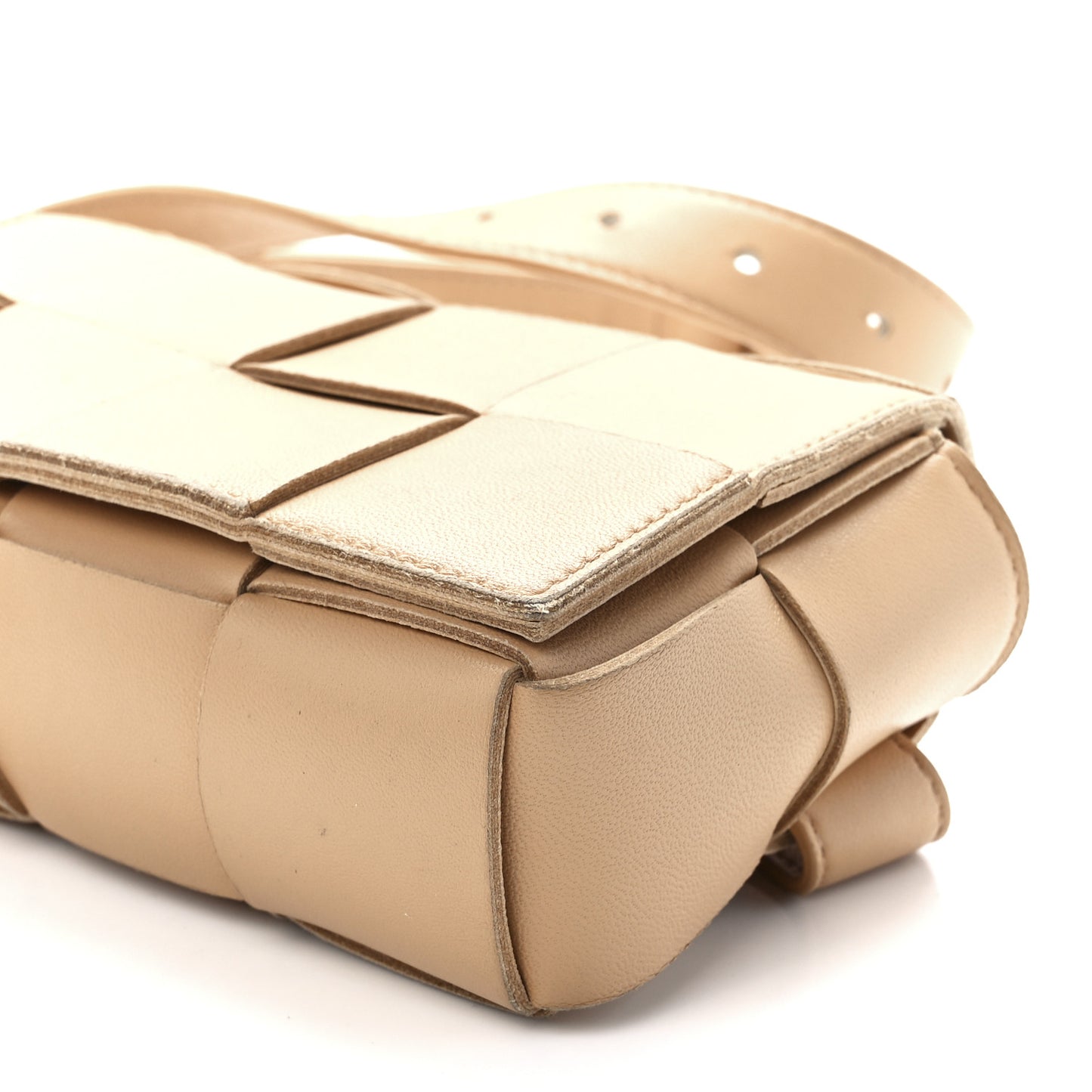 Nappa Maxi Intreccio The Belt Cassette Bag Almond