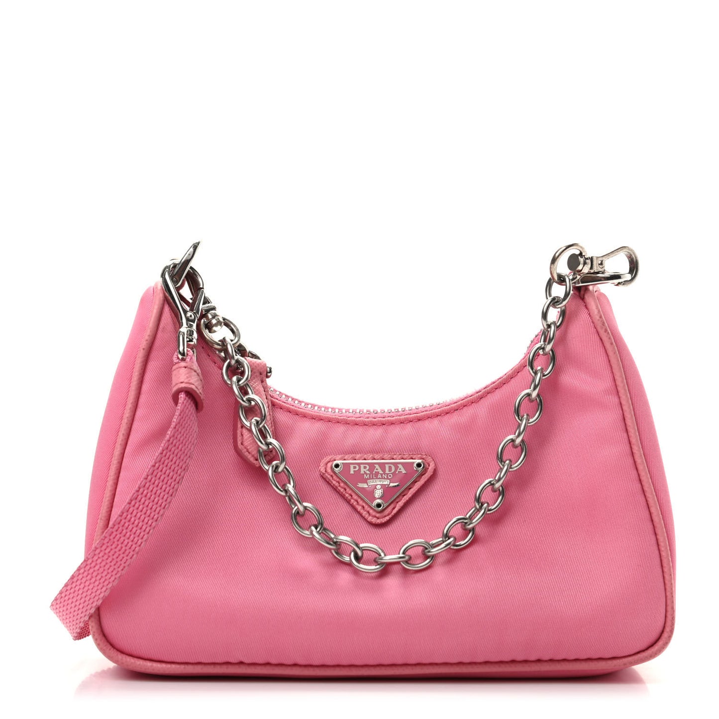 Tessuto Nylon Saffiano Mini Re-Edition 2000 Shoulder Bag Begonia