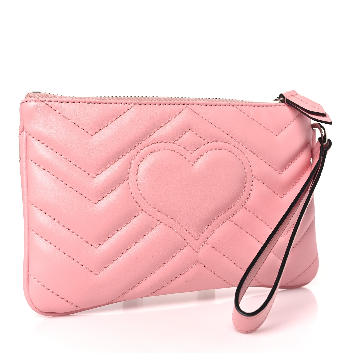 Calfskin Matelasse GG Marmont Wrist Wallet Wild Rose