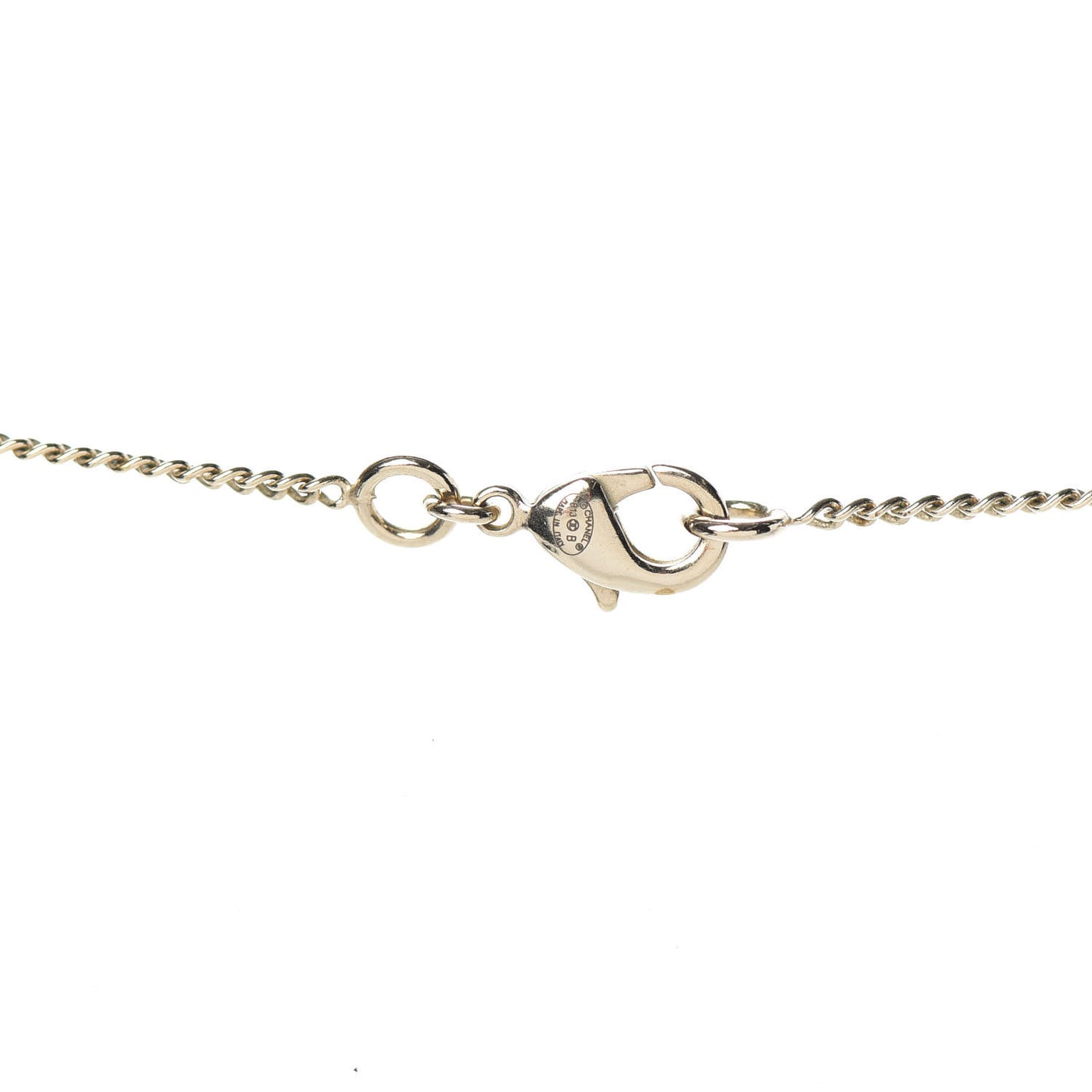 Enamel Charming Chic Classic Flap CC Charm Necklace Black