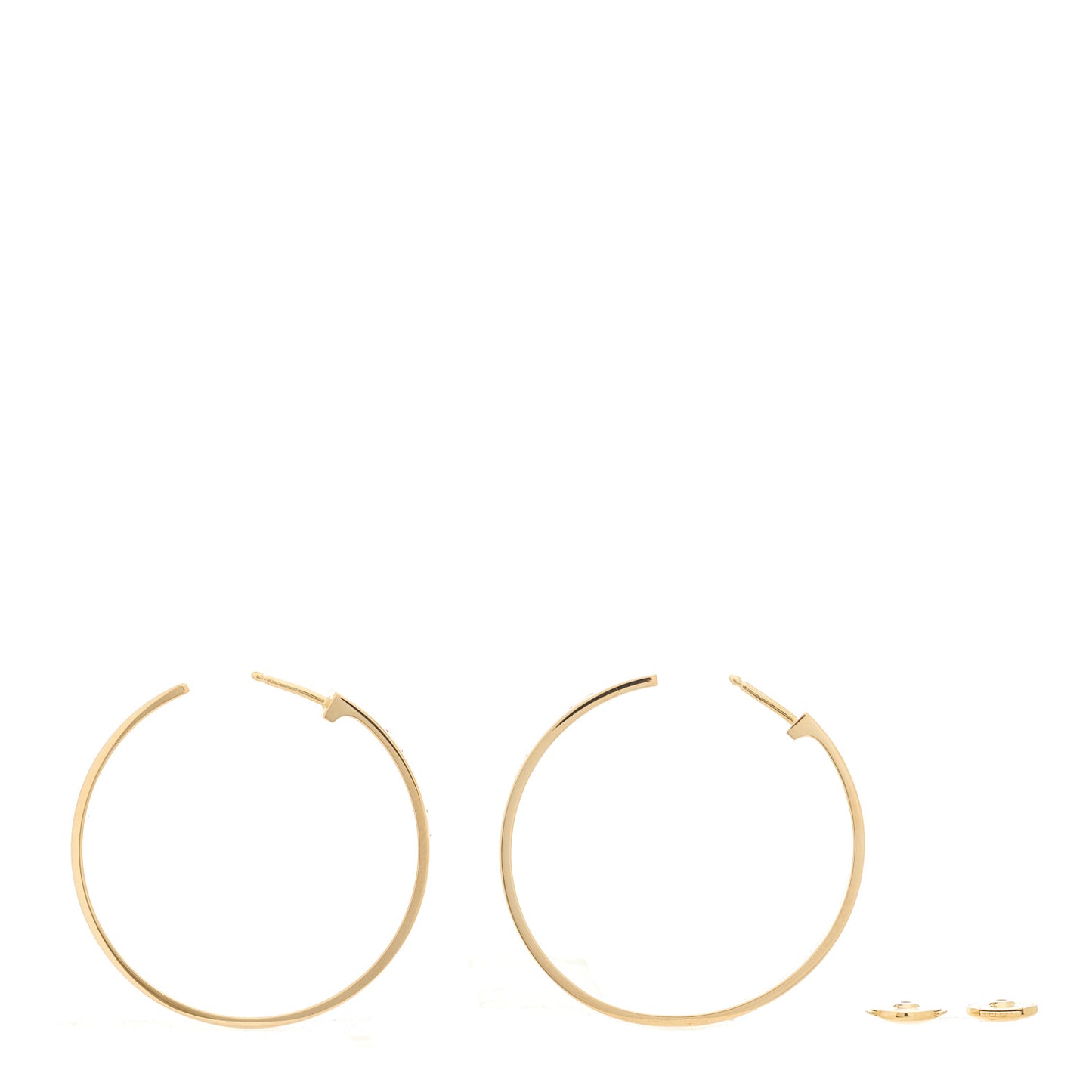 18K Yellow Gold Large LOVE Hoop Earrings