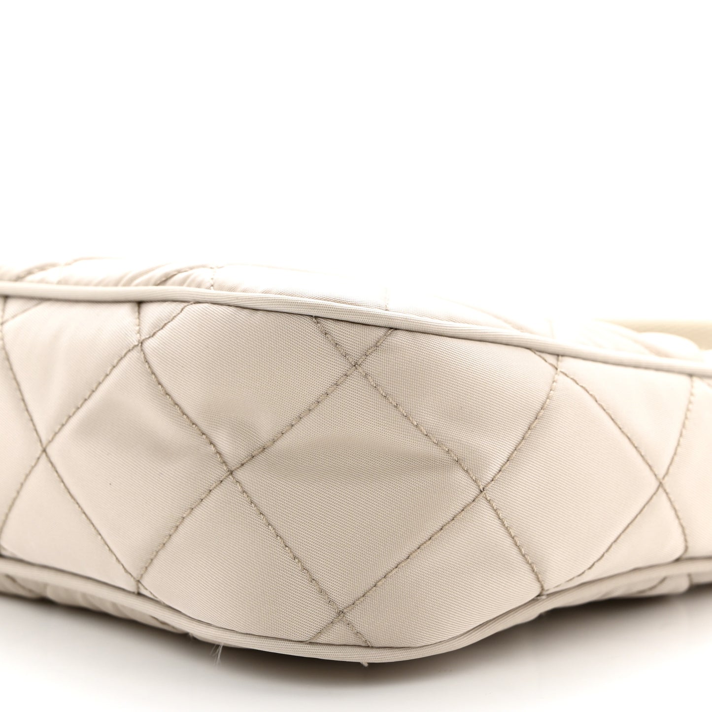Tessuto Nylon Stitched Shoulder Bag Pomice