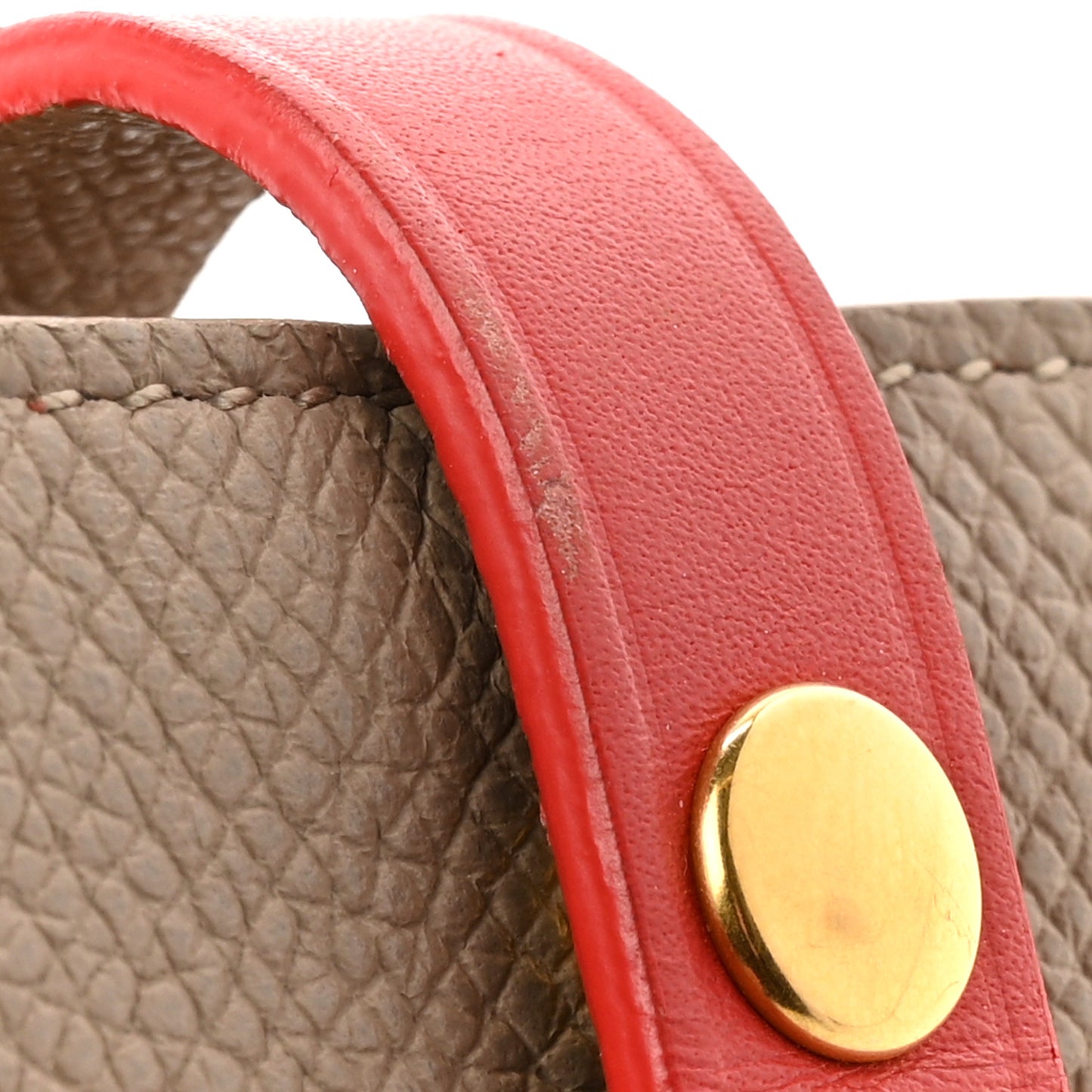 Grained Shiny Calfskin Accordion Card Holder Light Taupe