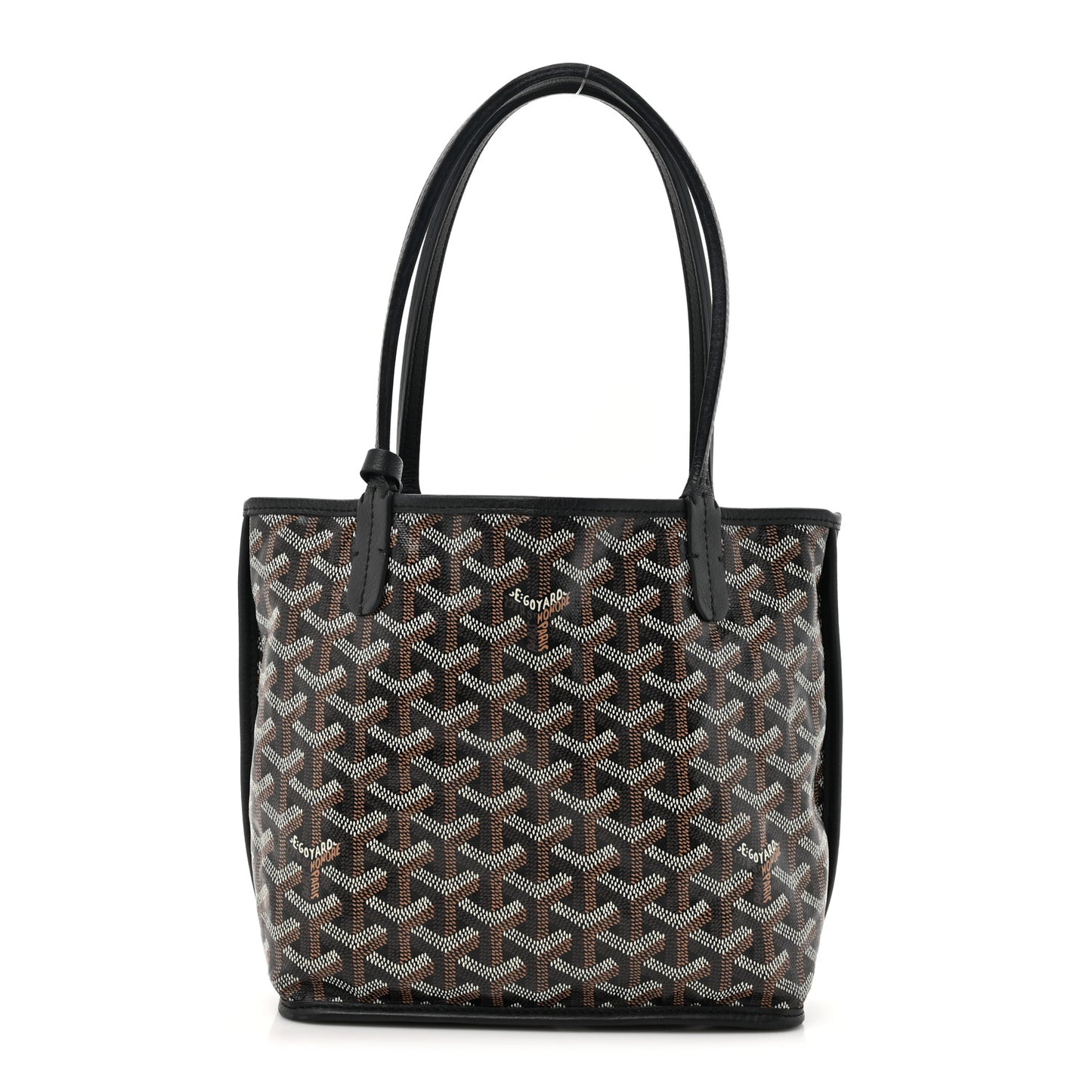 Goyardine Reversible Mini Anjou Black