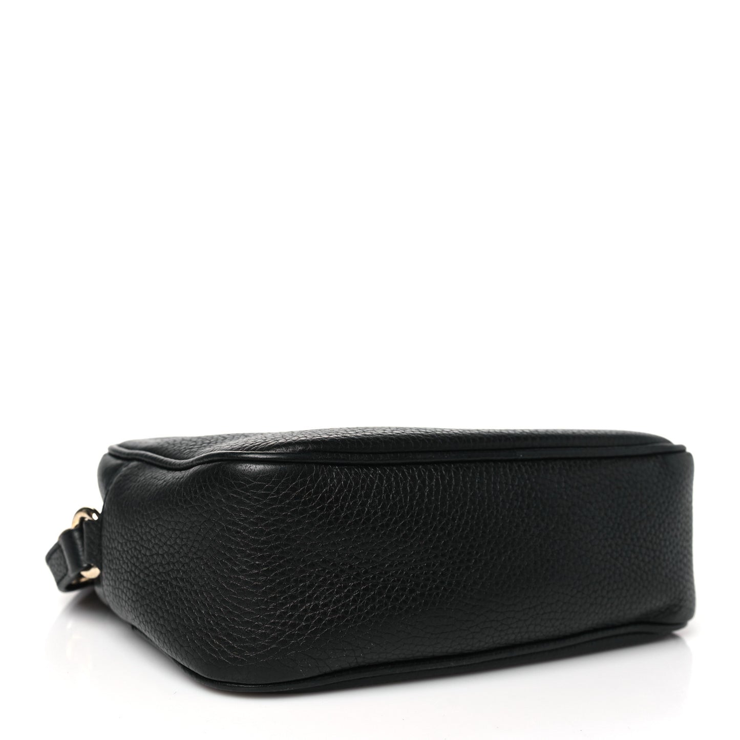 Pebbled Calfskin Small Soho Disco Bag Black