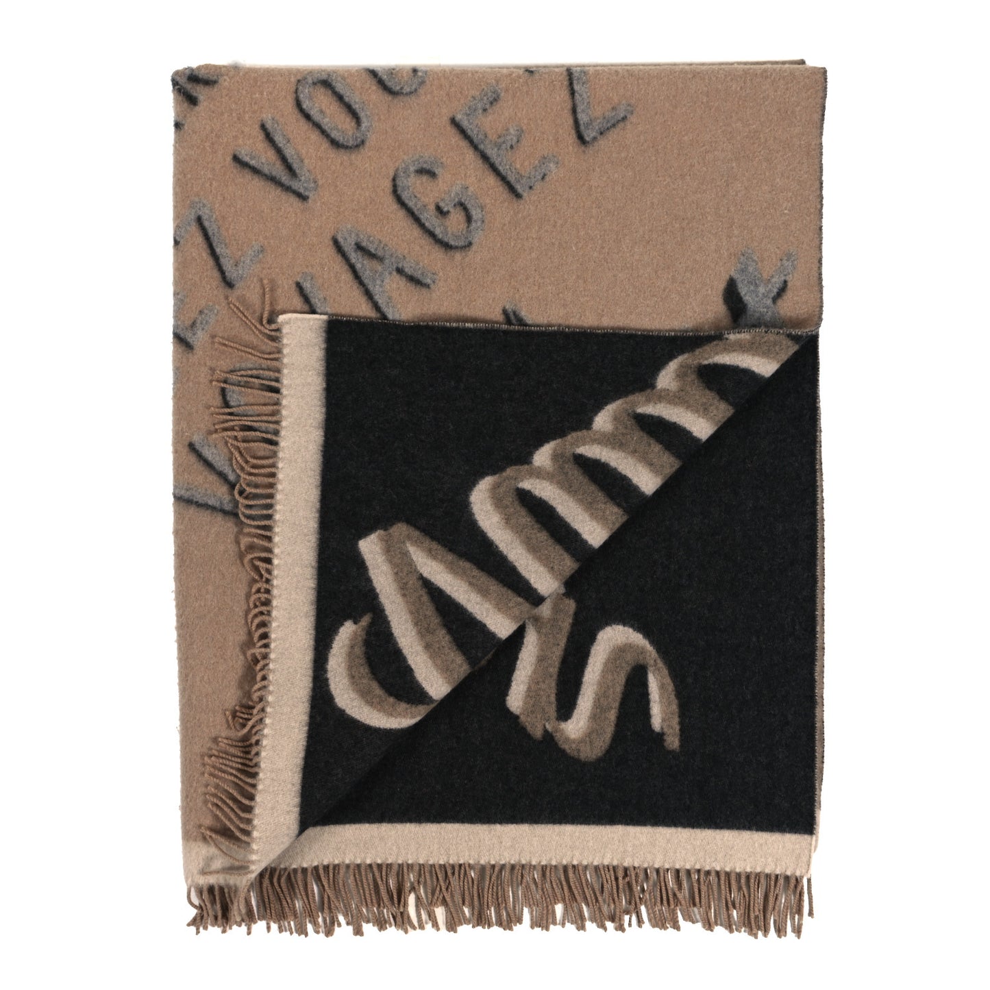 Wool Cashmere Voyage Blanket Marron