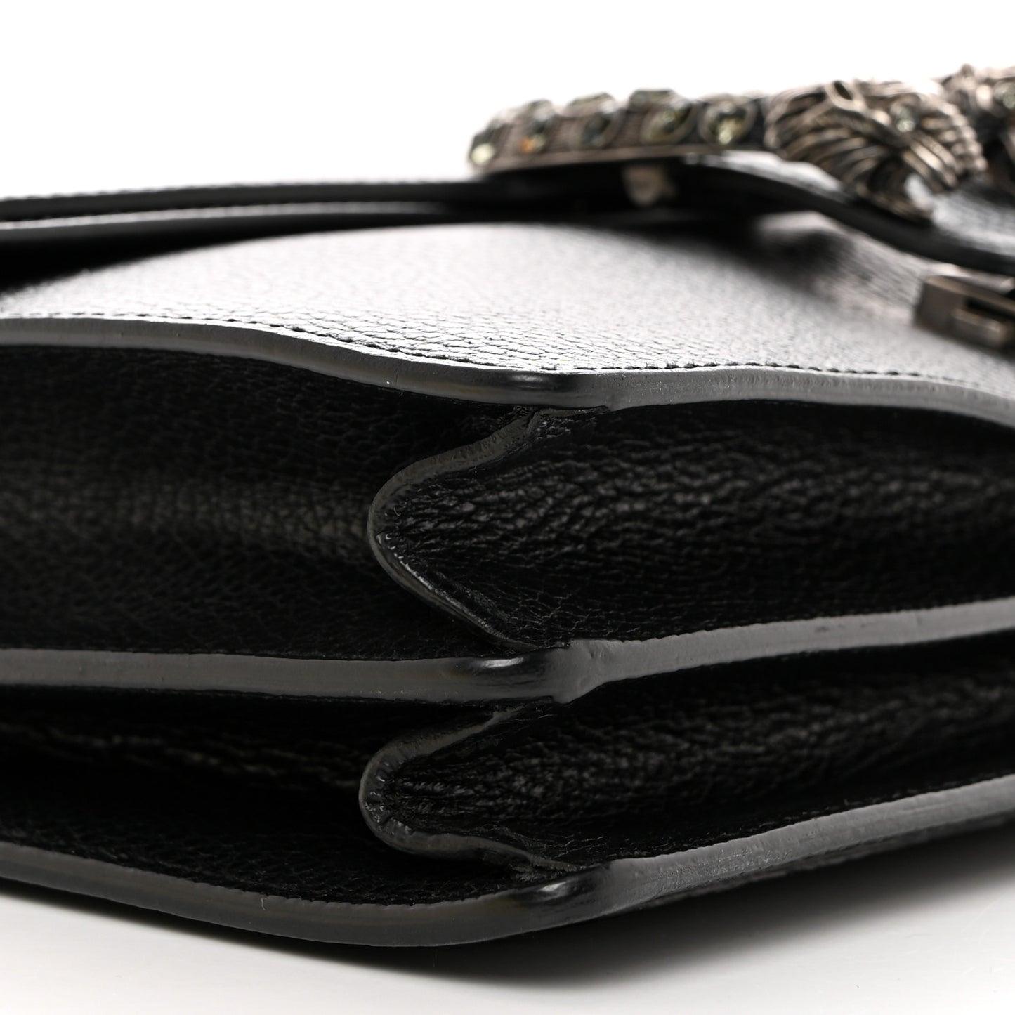 Dollar Calfskin Crystal Medium Dionysus Shoulder Bag Black Black Diamond