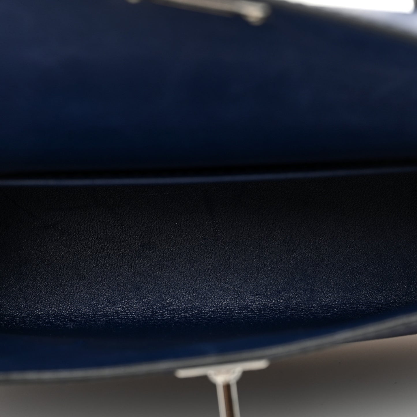 Epsom Mini Kelly Sellier 20 Bleu Saphir Bleu France Black