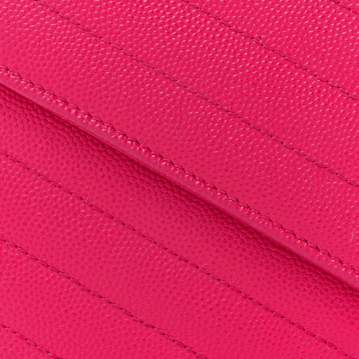 Grain De Poudre Matelasse Chevron Monogram Chain Wallet Hot Pink