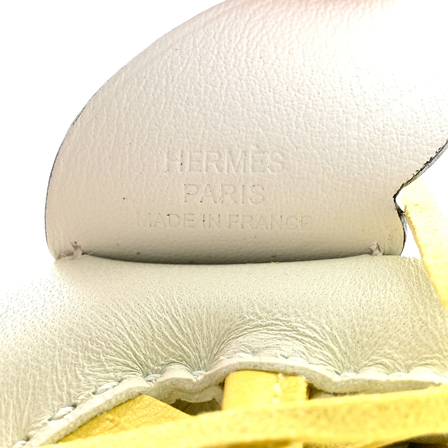 Milo Lambskin Grigri Rodeo Pegase Horse Bag Charm PM Vert Fizz Lime White