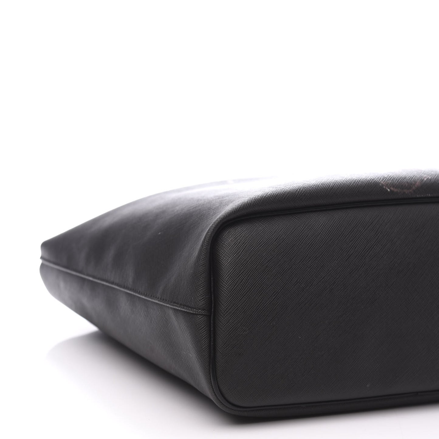 Textured Coated Canvas Rottweiler Print Medium Antigona Tote Black