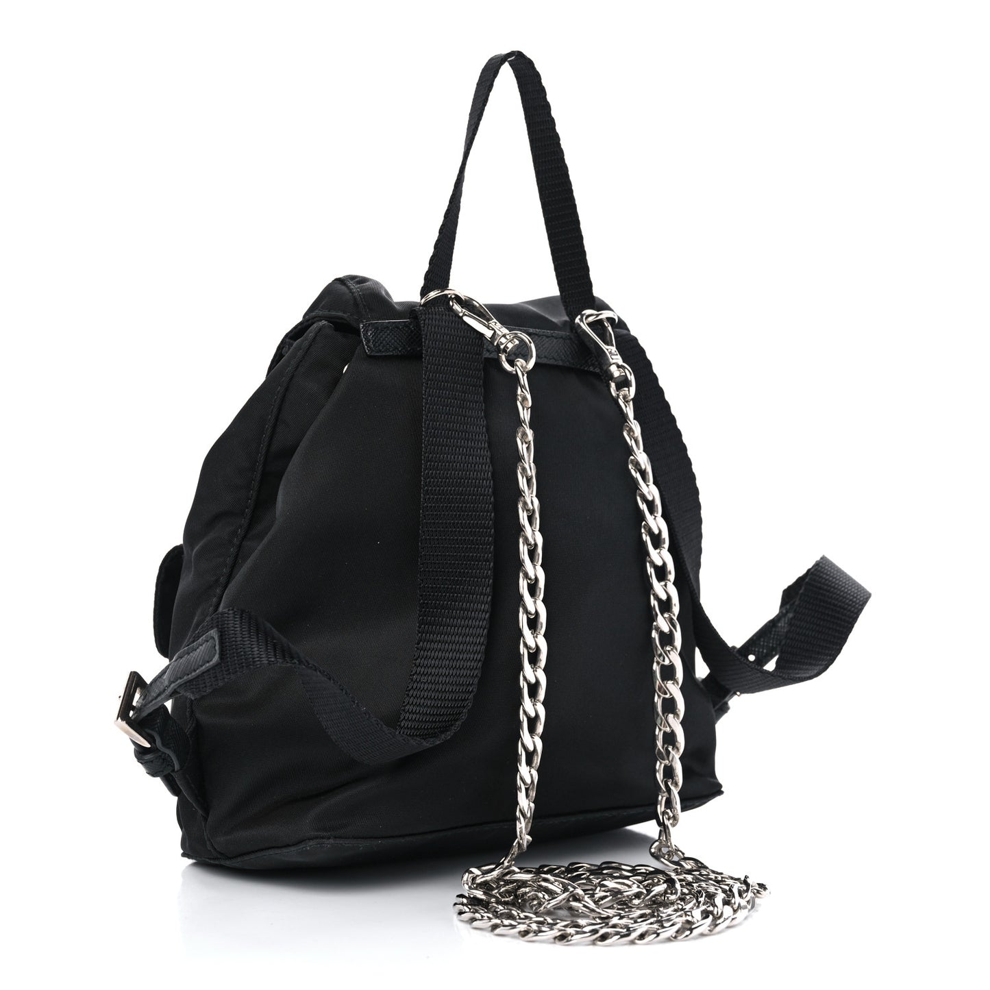 Nylon Vela Mini Crossbody Backpack Black