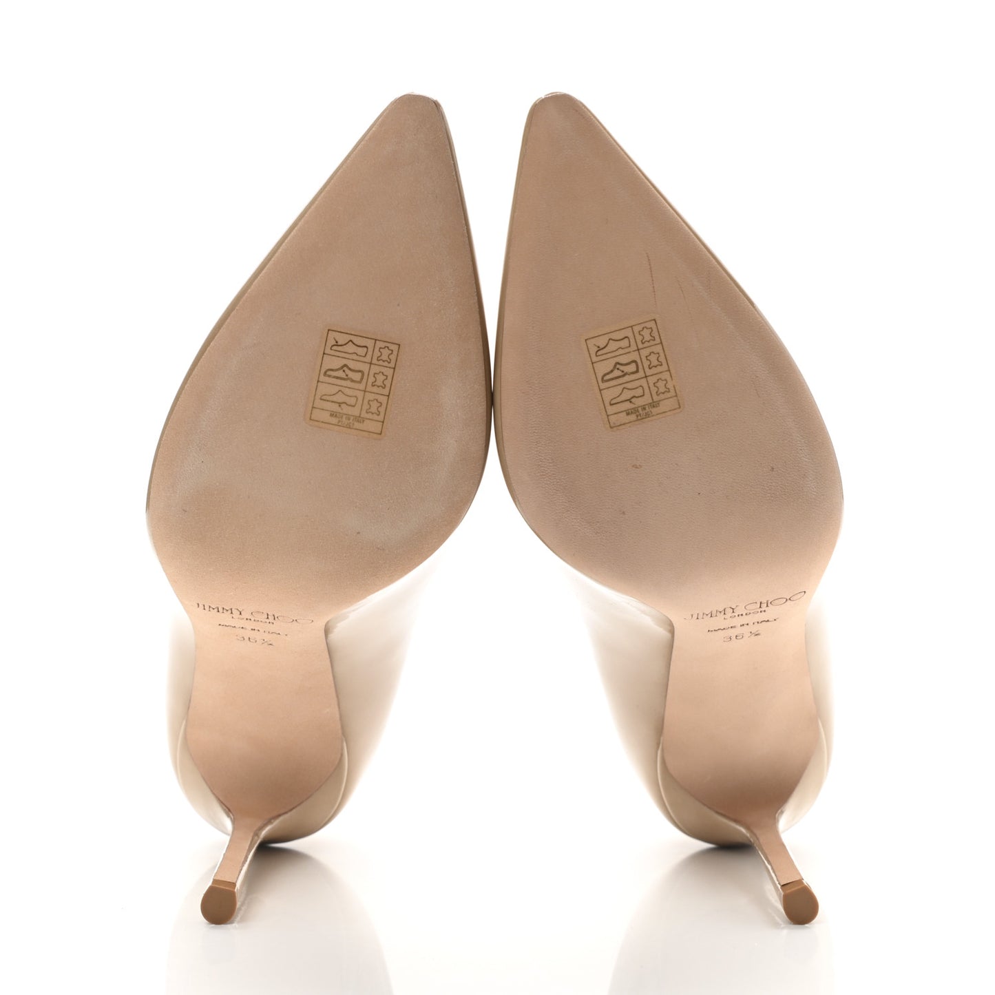 Patent Pointy Toe Romy 100 Pumps 36.5 Nude
