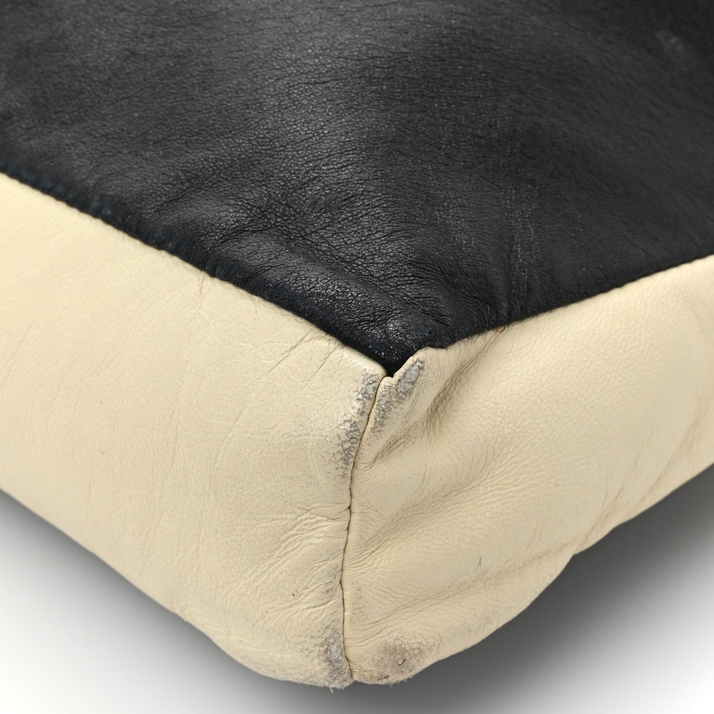 Lambskin Large Girl Bag Black Beige