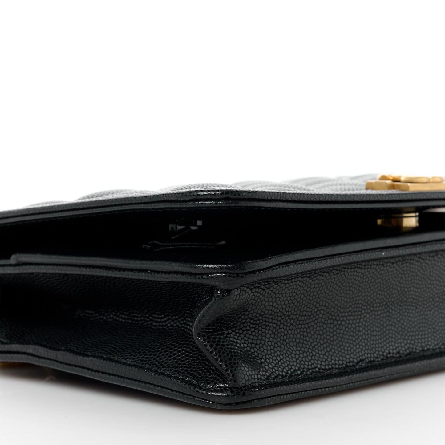 Caviar Quilted Boy Top Handle Wallet On Chain WOC Black