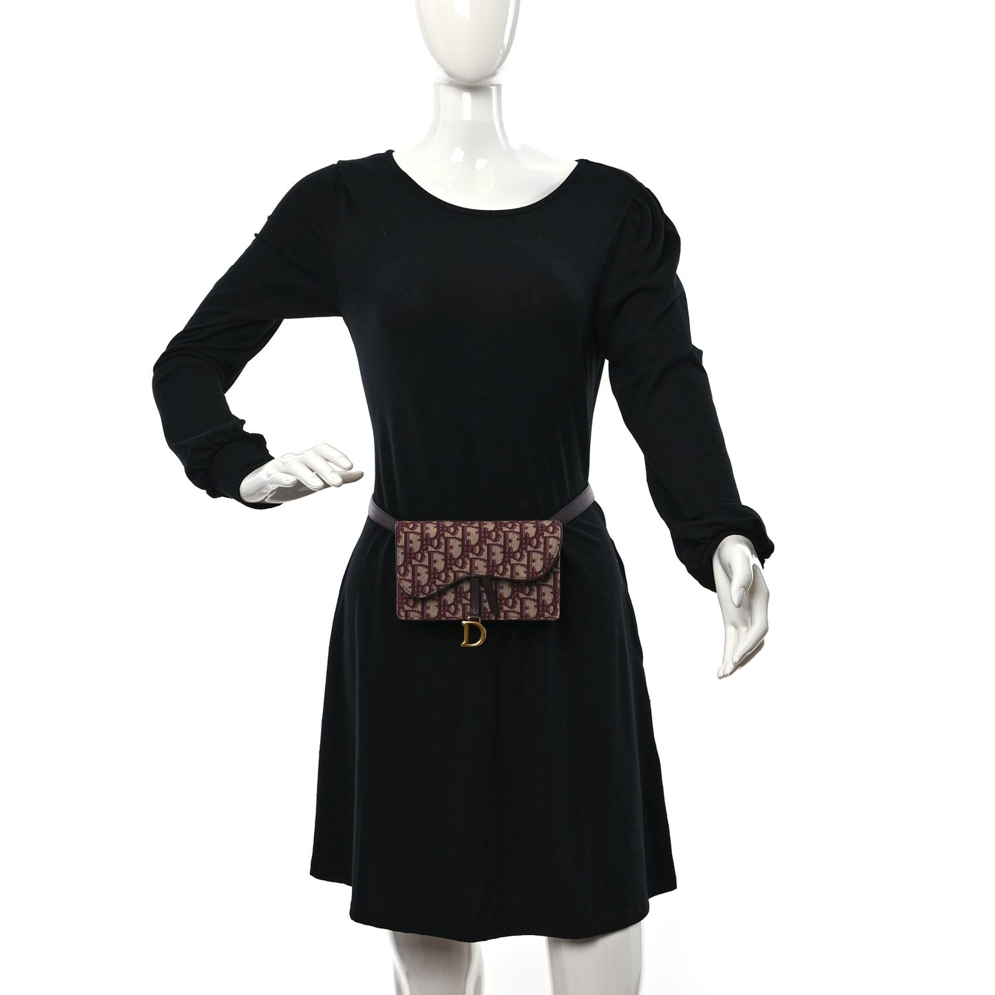 Oblique Saddle Belt Bag Bordeaux