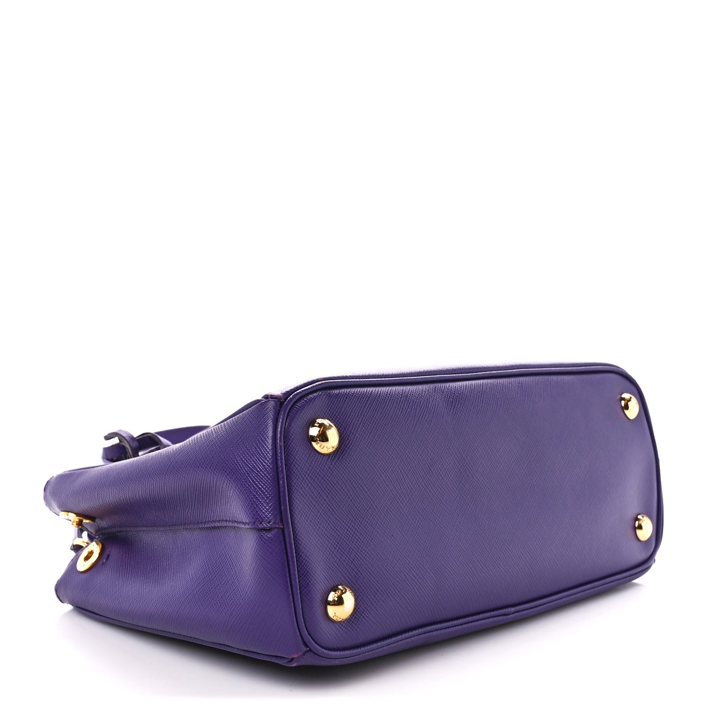 Saffiano Mini Galleria Double Zip Tote Viola
