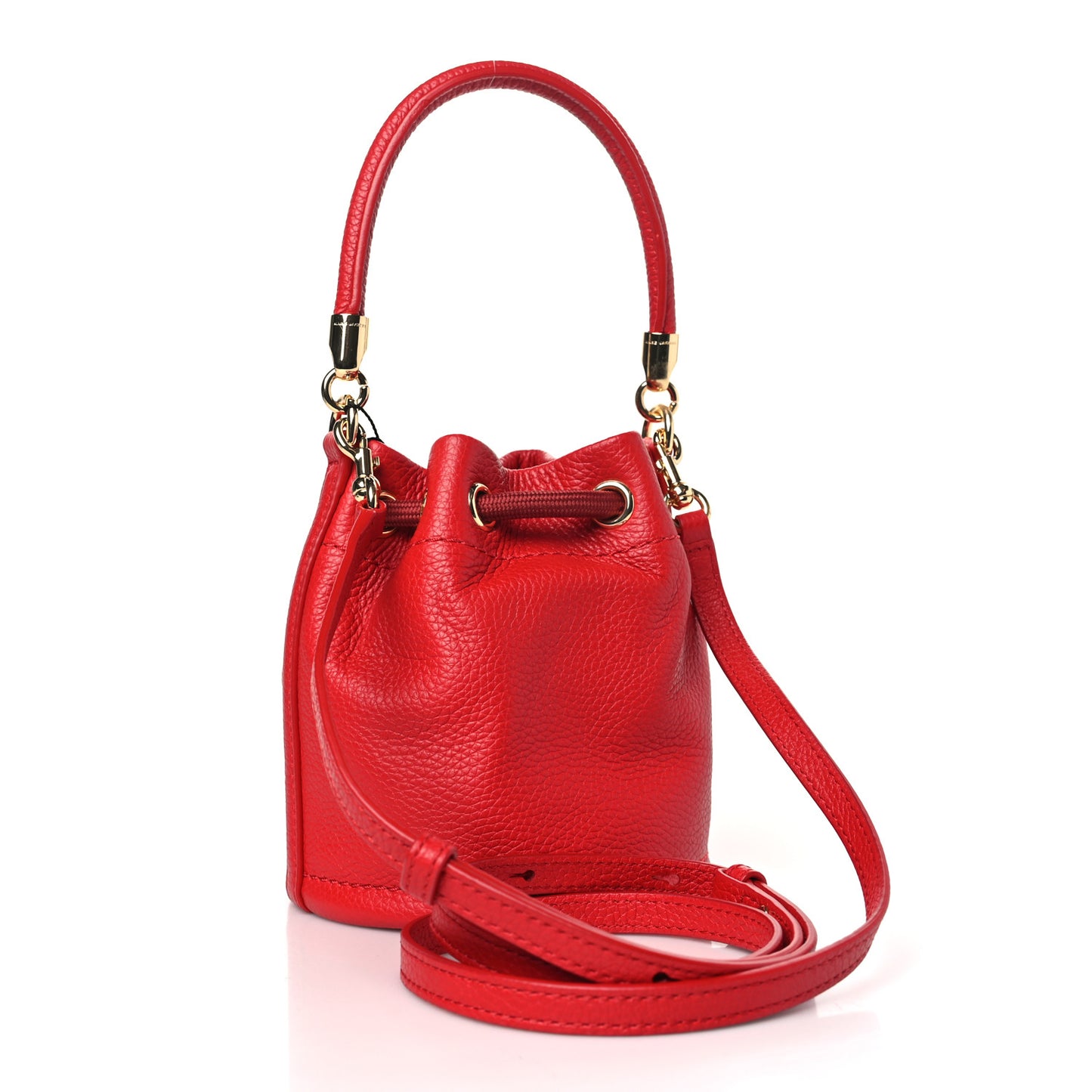 Grained Calfskin The Mini Bucket Bag True Red