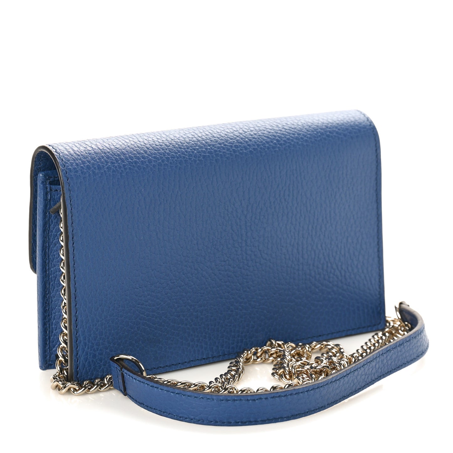 Dollar Calfskin Interlocking G Chain Wallet Caspian