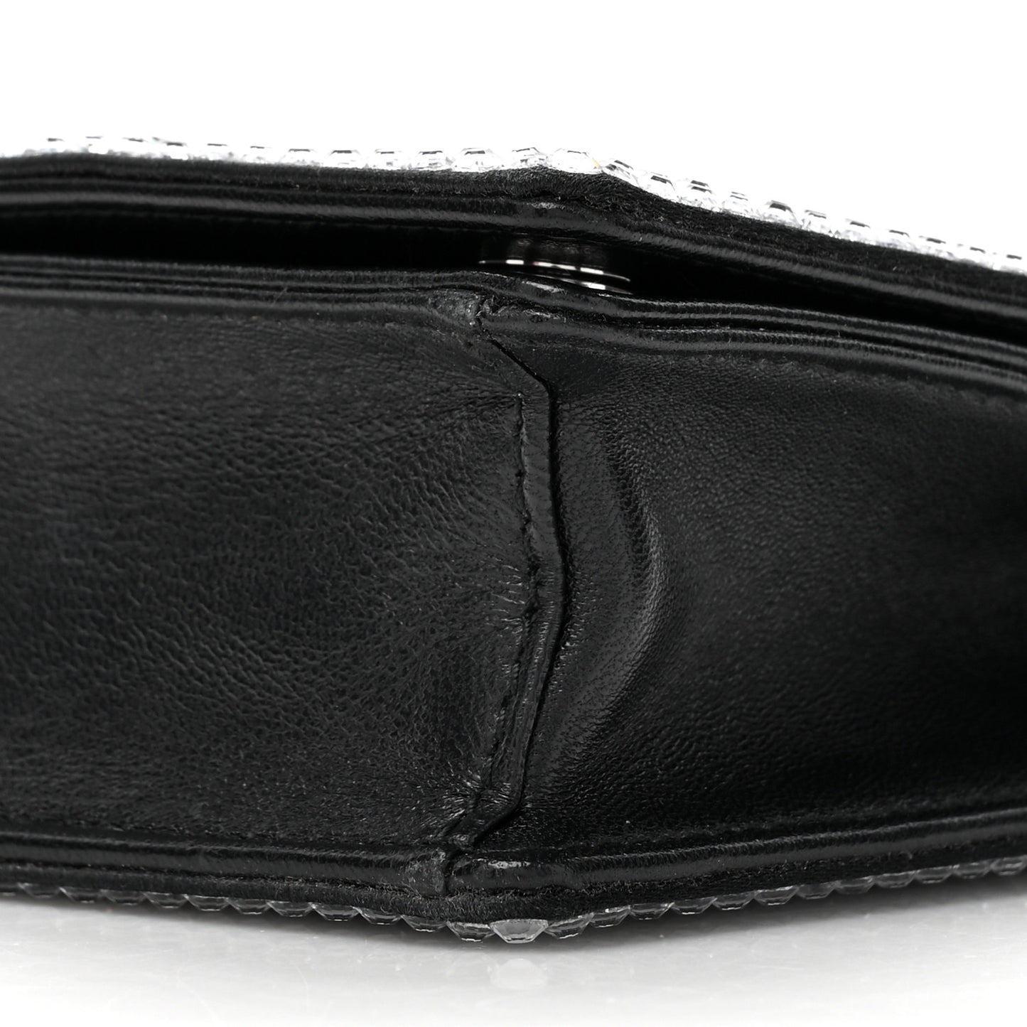 Nappa Crystal Starlight Mini Clutch Bag Black