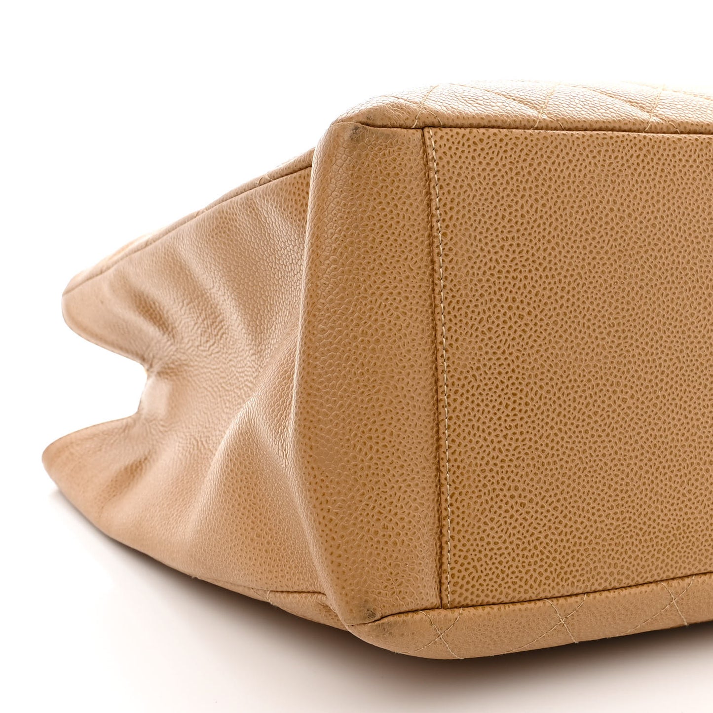 Caviar Quilted Grand Shopping Tote GST Beige