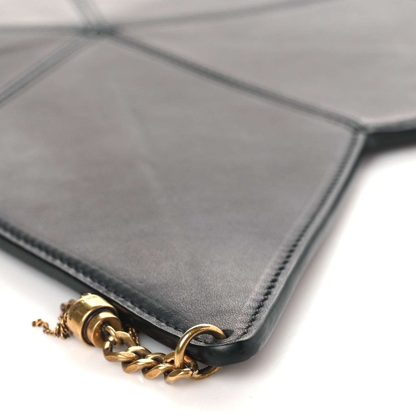 Calfskin Astro Star Shoulder Bag Black