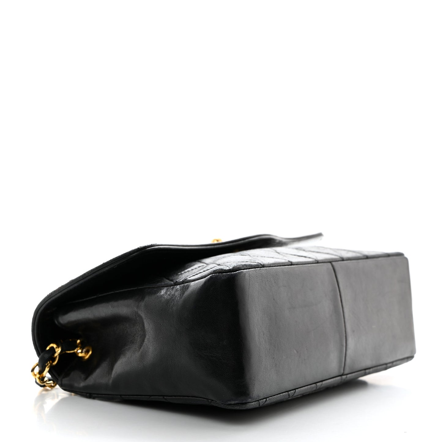 Lambskin Quilted Small Single Flap Black