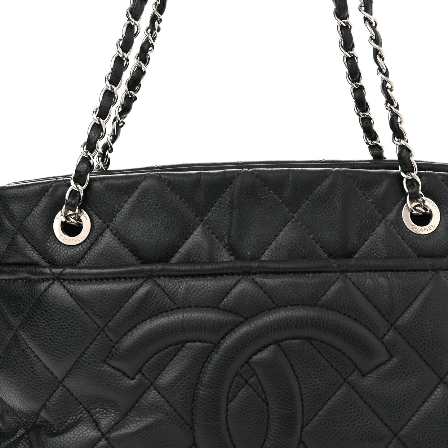 Caviar Quilted CC Timeless Soft Tote Black