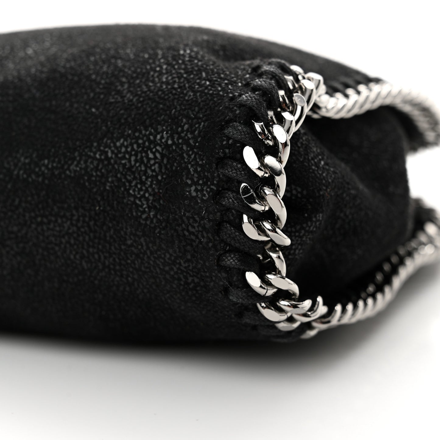 Shaggy Deer Mini Falabella Fold Over Tote Black