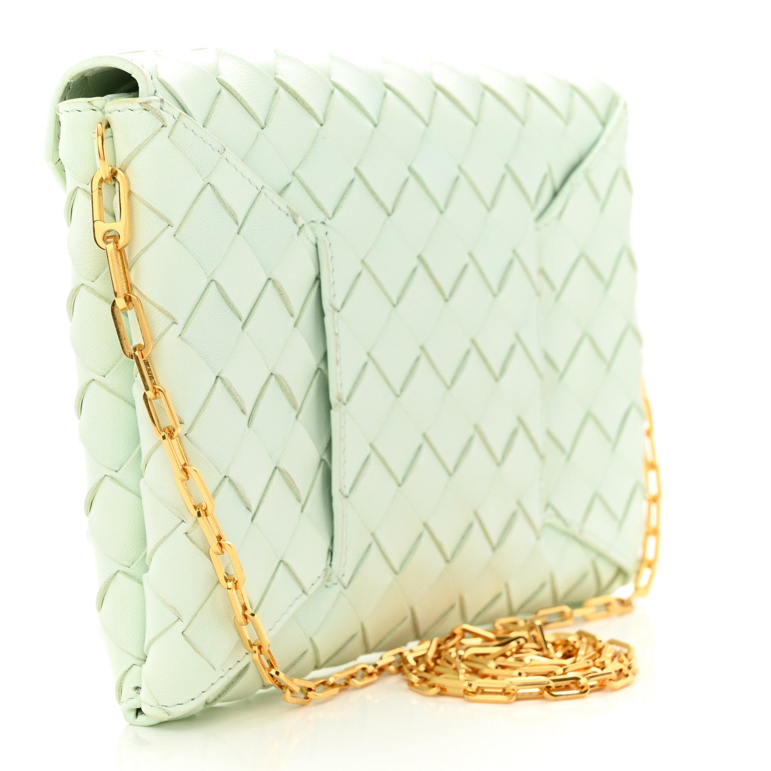Bottega Veneta Nappa Intrecciato Envelope Pouch Glacier 3 of 11