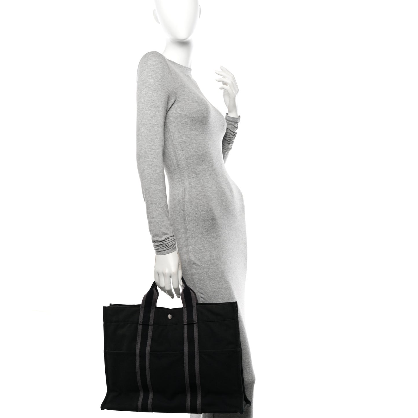 Canvas Herline MM Tote Black