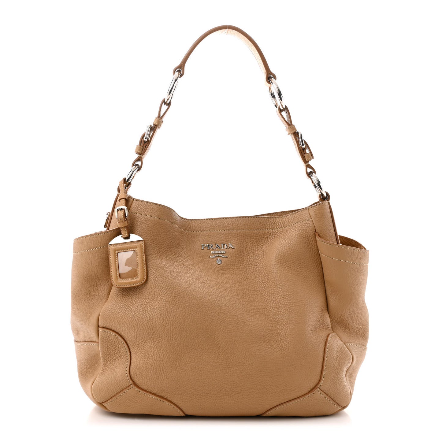 Vitello Daino Side Pocket Hobo Sabbia