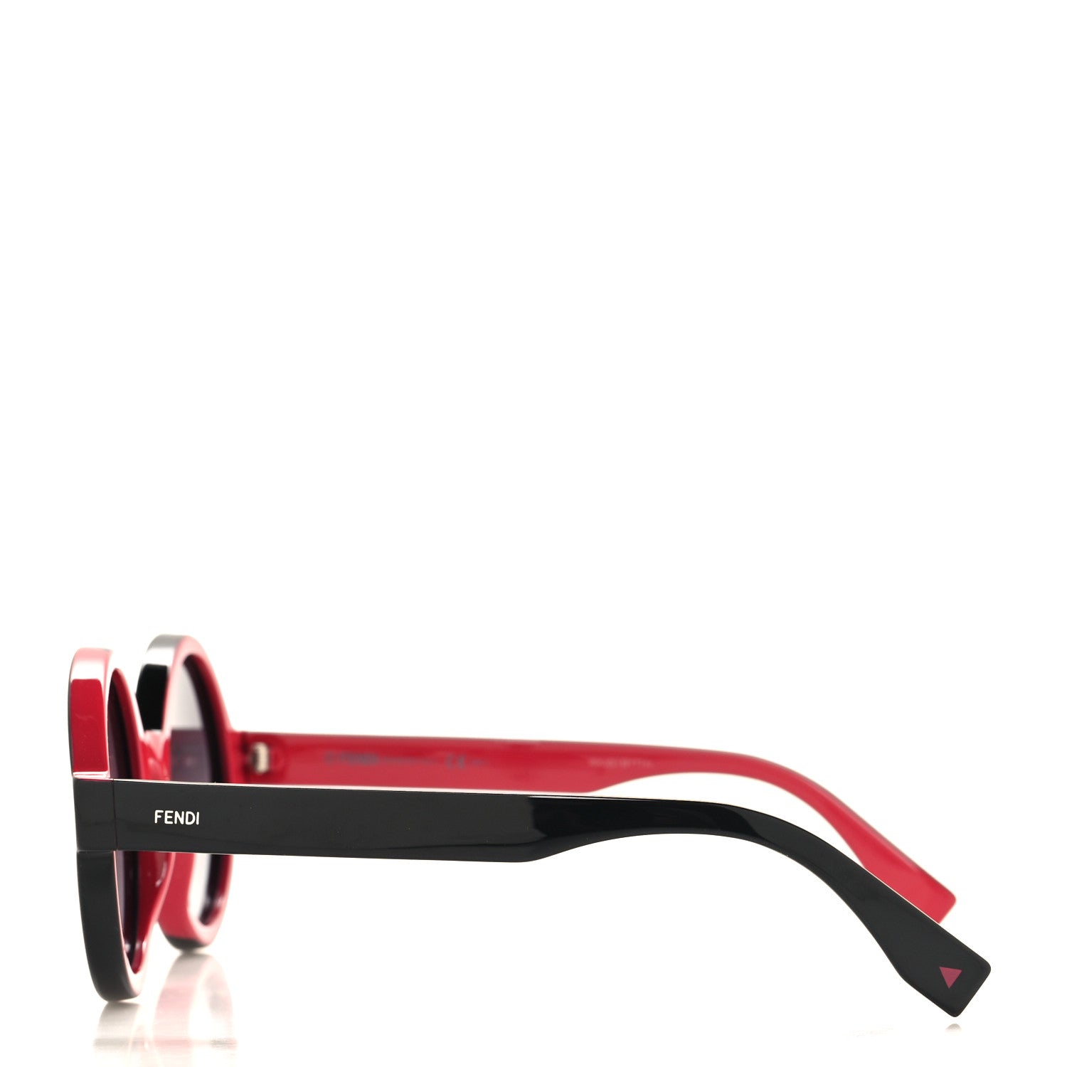 Fendi Round Sunglasses FF0120/S Black Red 3 of 7